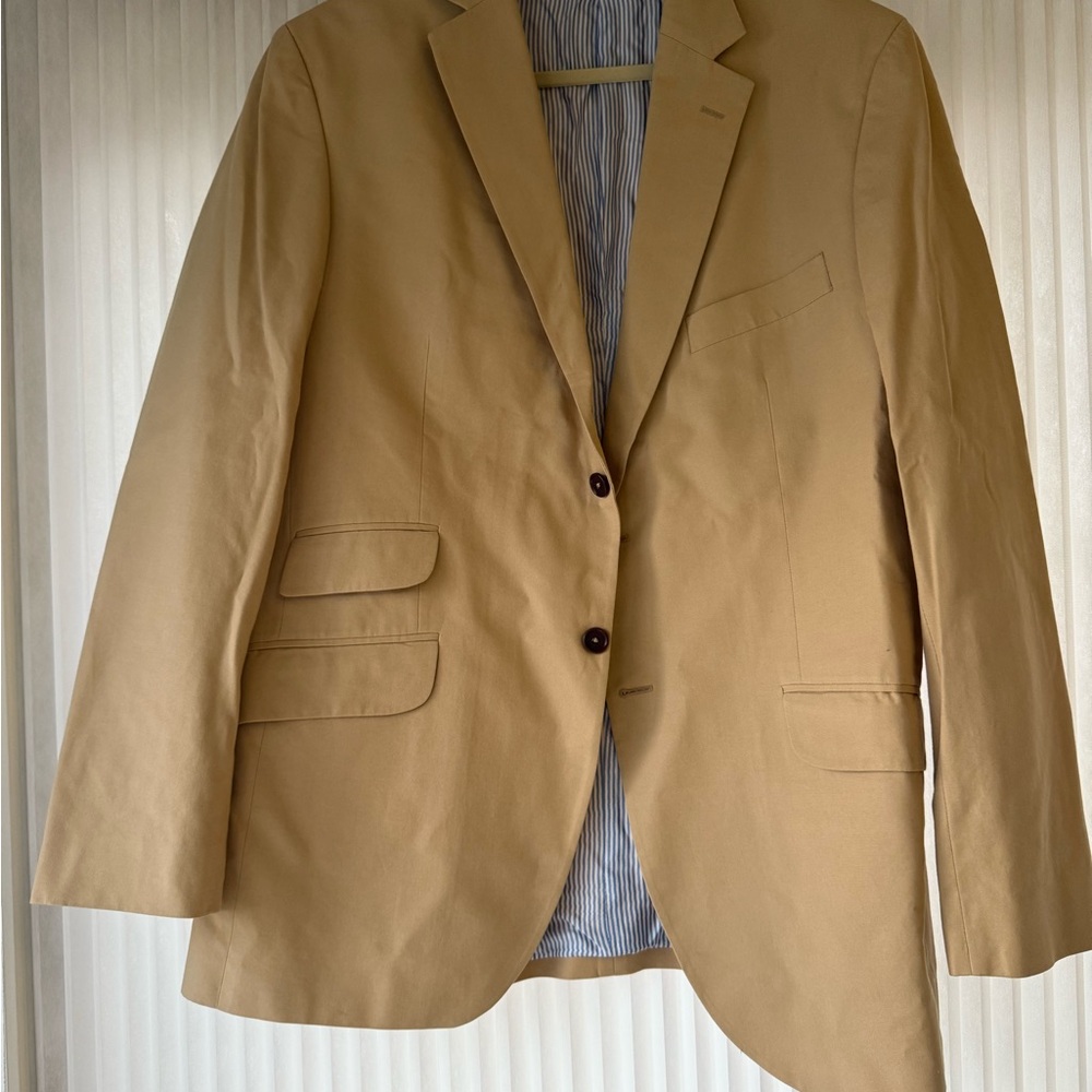Hackett Camel Blazer with Striped Lining